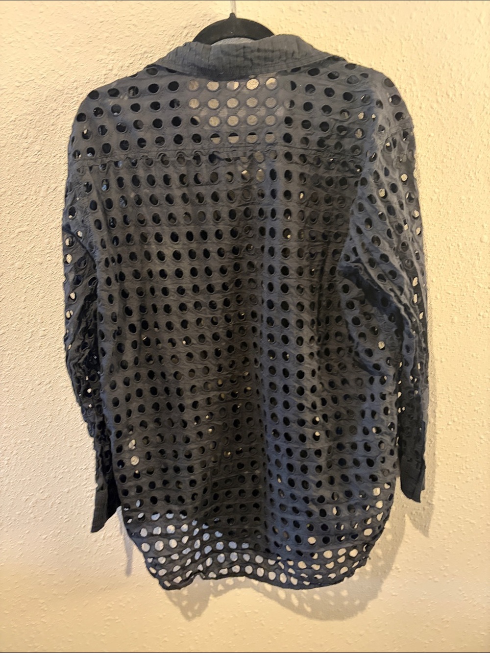 Solid & Striped Eyelet Pareo Cover-Up Black Medium - Picture 4 of 5
